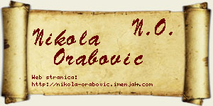Nikola Orabović vizit kartica